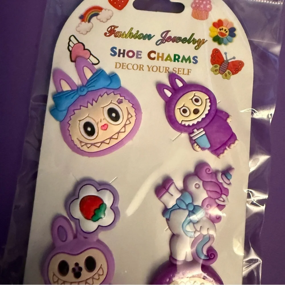 ✨✨5/$10✨✨ 6pc Labubu Shoe Charms for Crocs Style - Monster Bunny Lot New